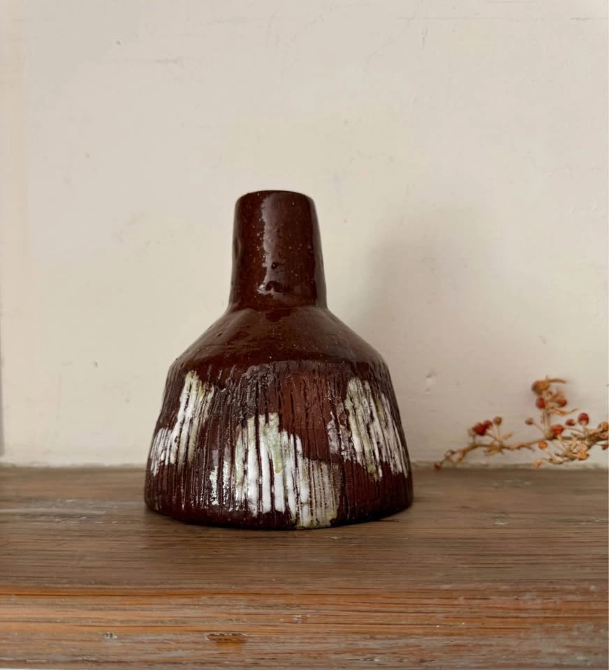 Vintage Anke van Ginhoven Studio Pottery Vase - Sutton Quebec MC - photo 5