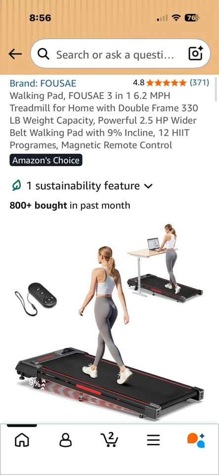SPERAX 3-in-1 Walking Pad Treadmill - photo 2