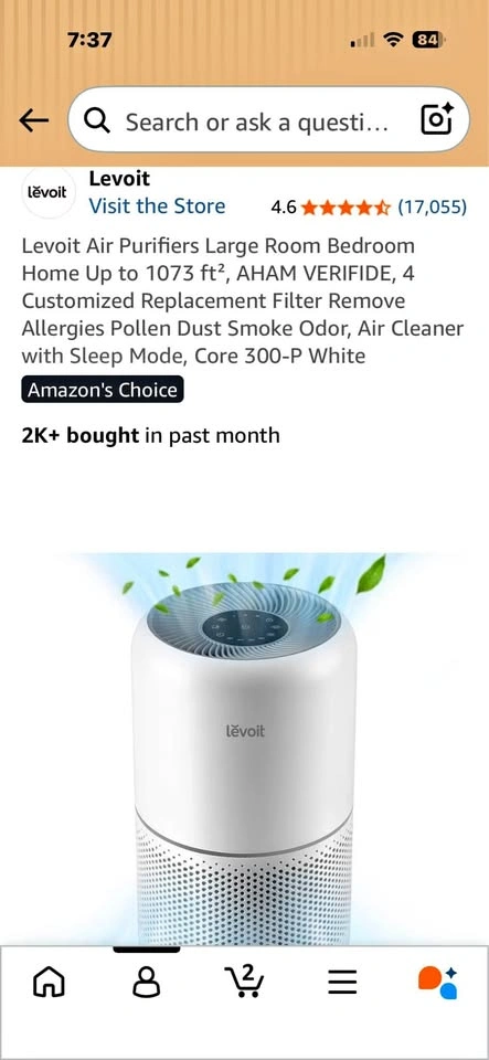 Levoit Air Purifier – Excellent Condition
