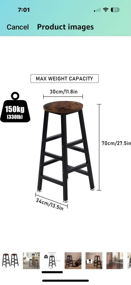 Bar stools - set of 2 - photo 2