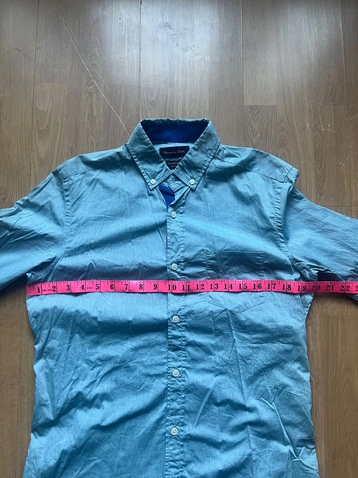 Massimo Dutti blue button-down shirt - men's small - photo 5