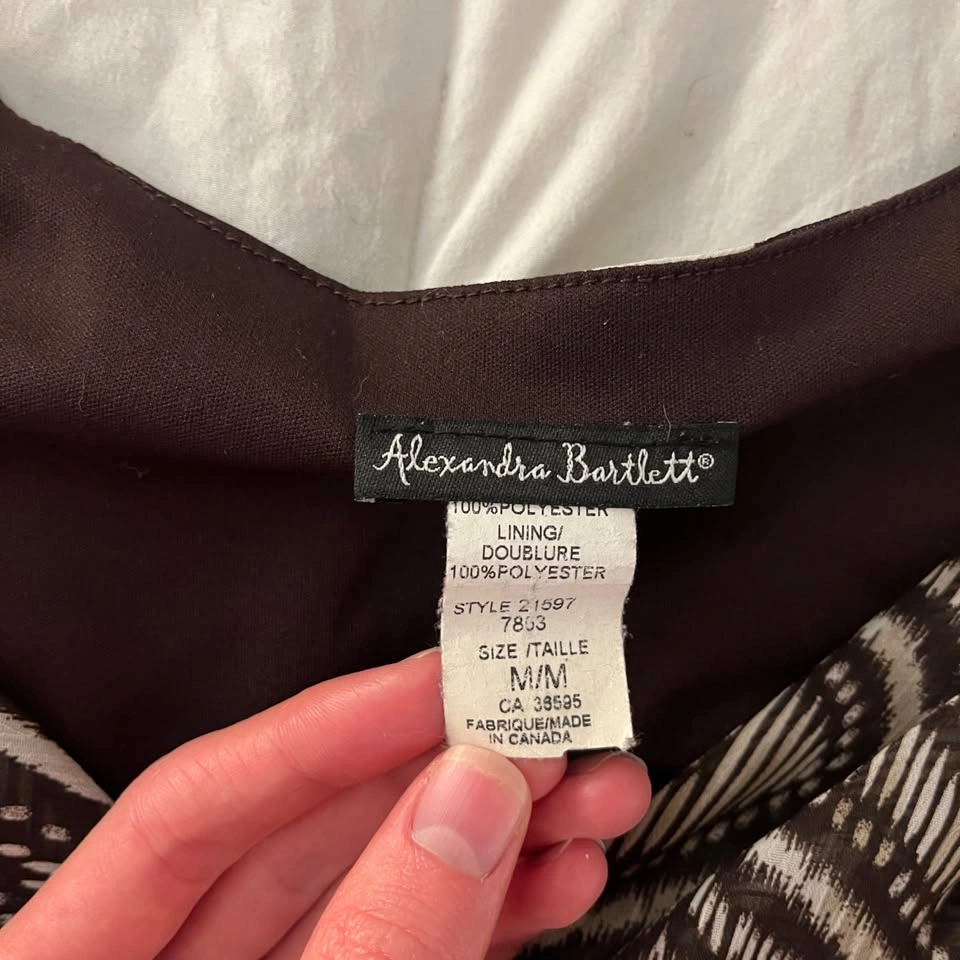 Vintage Y2K Alexandra Bartlett brown tank top blouse - women's m - photo 3
