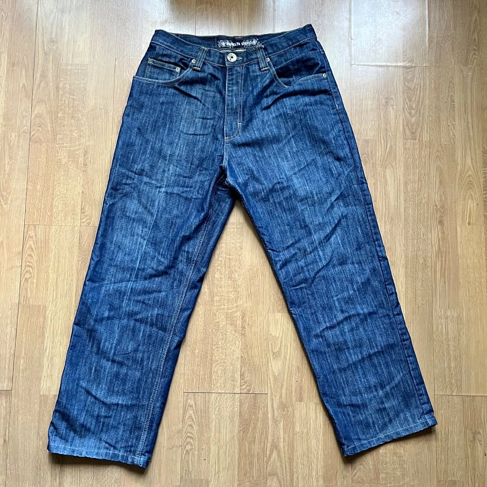 Vintage Brooklyn Xpress Baggy Fit Dark Blue Jeans - Men’s W34 L3