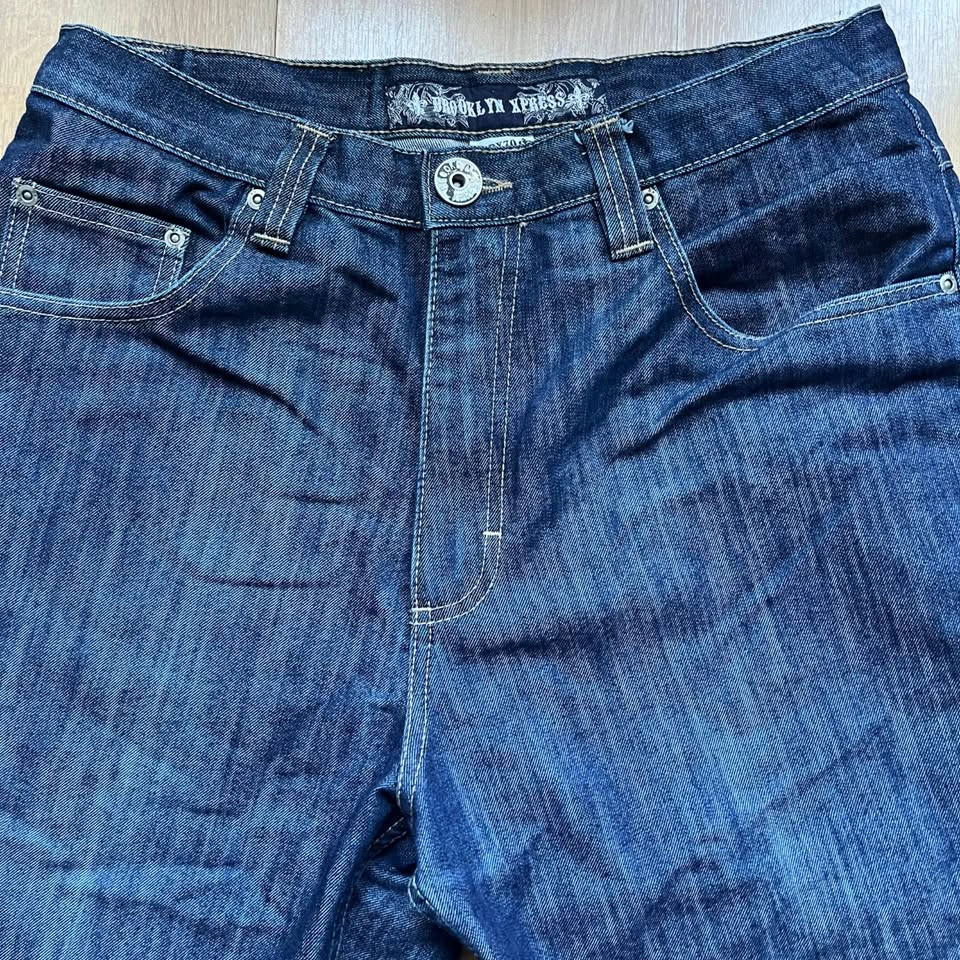Vintage Brooklyn Xpress Baggy Fit Dark Blue Jeans - Men’s W34 L3 - photo 3