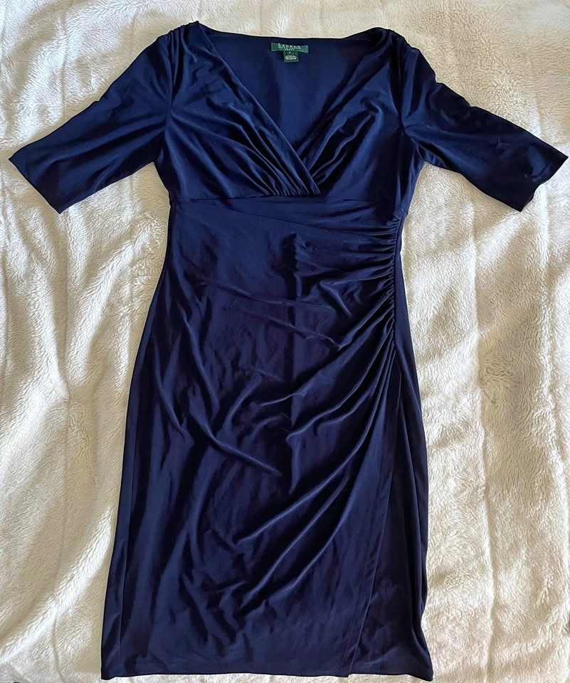 Lauren Ralph Lauren Navy Blue Dress - Size 6