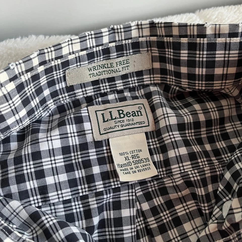 L.L. Bean Striped Plaid Button-Up Shirt - Men's XL - photo 3