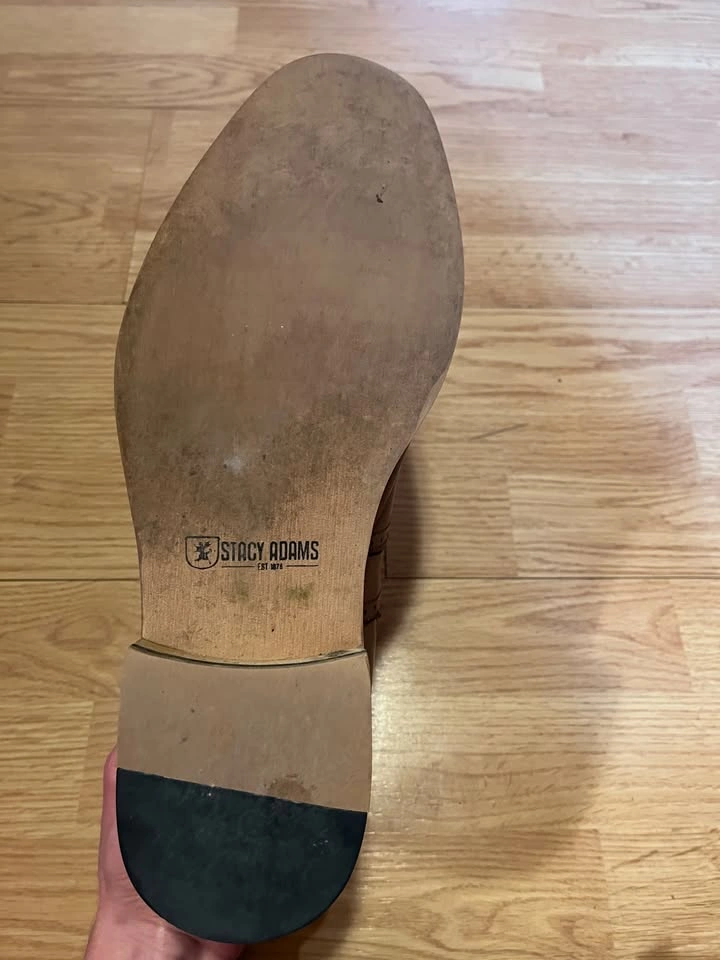 Men's size 12 brown leather loafers - photo 3