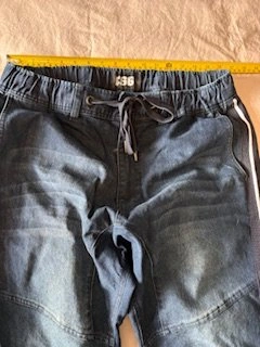 Dark Wash Jogger Jeans with Side Stripe - Size L - photo 2