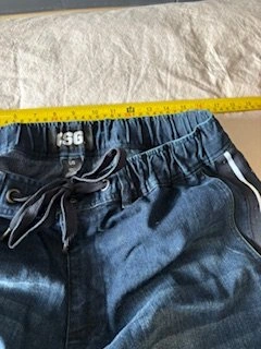 Dark Wash Jogger Jeans with Side Stripe - Size L - photo 3