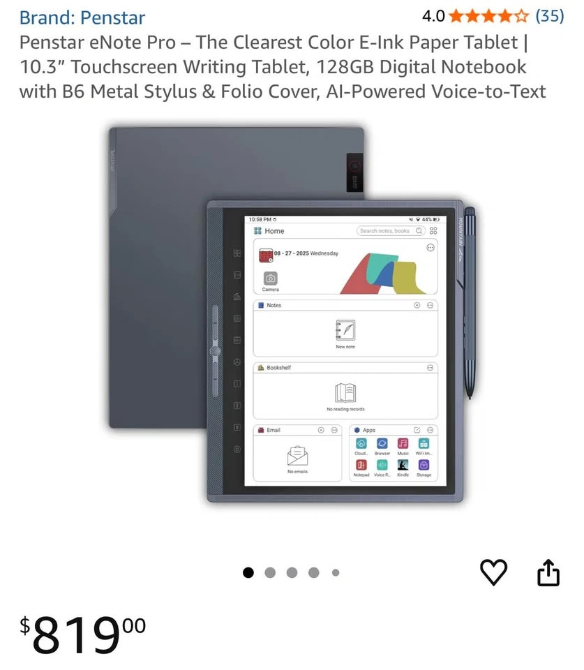 Penstar eNote Pro Color E-Ink Tablet - 10.3" 128GB - photo 2
