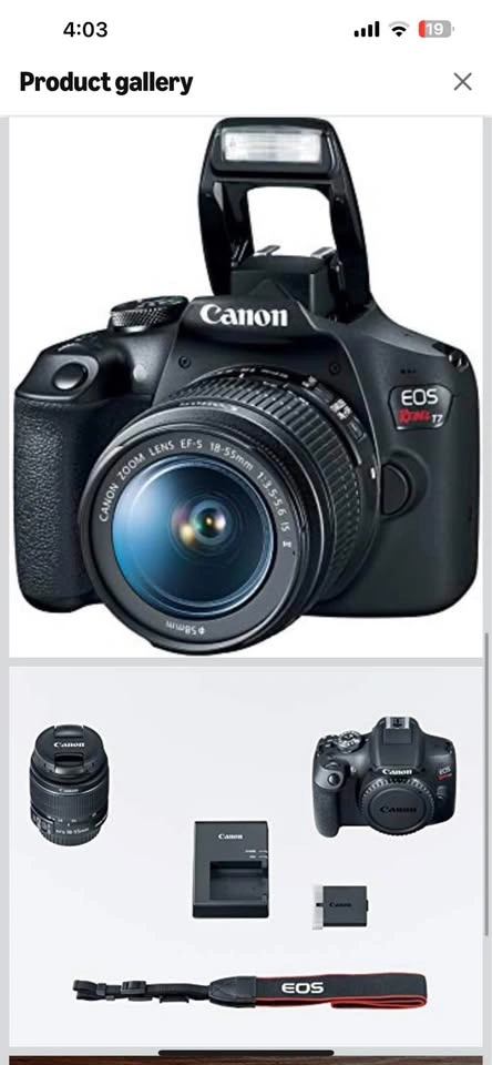 Canon EOS Rebel T7 DSLR Camera with 18-55mm Lens - photo 3