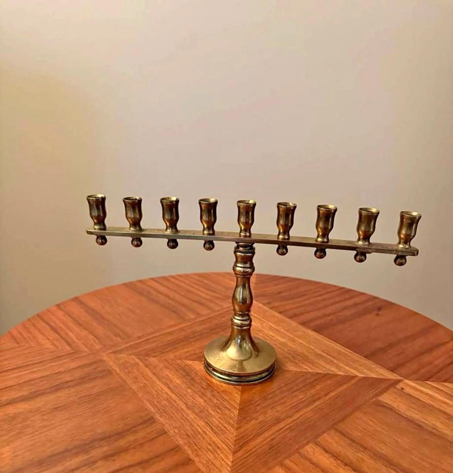 Vintage Brass Menorah 9 arms