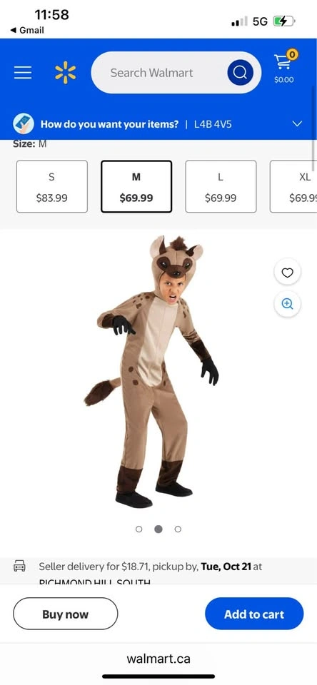 Kids Hyena Animal Costume - photo 5