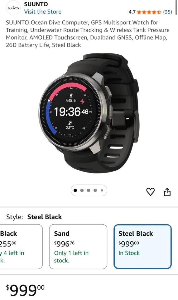 SUUNTO Ocean Dive Computer & GPS Multisport Watch - photo 2