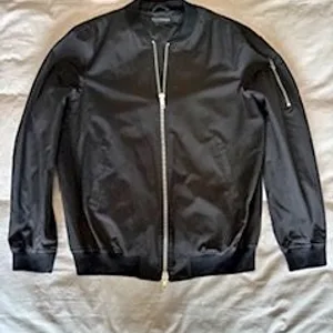 New Bullhead Black Nylon Medium Full Zip Jacket