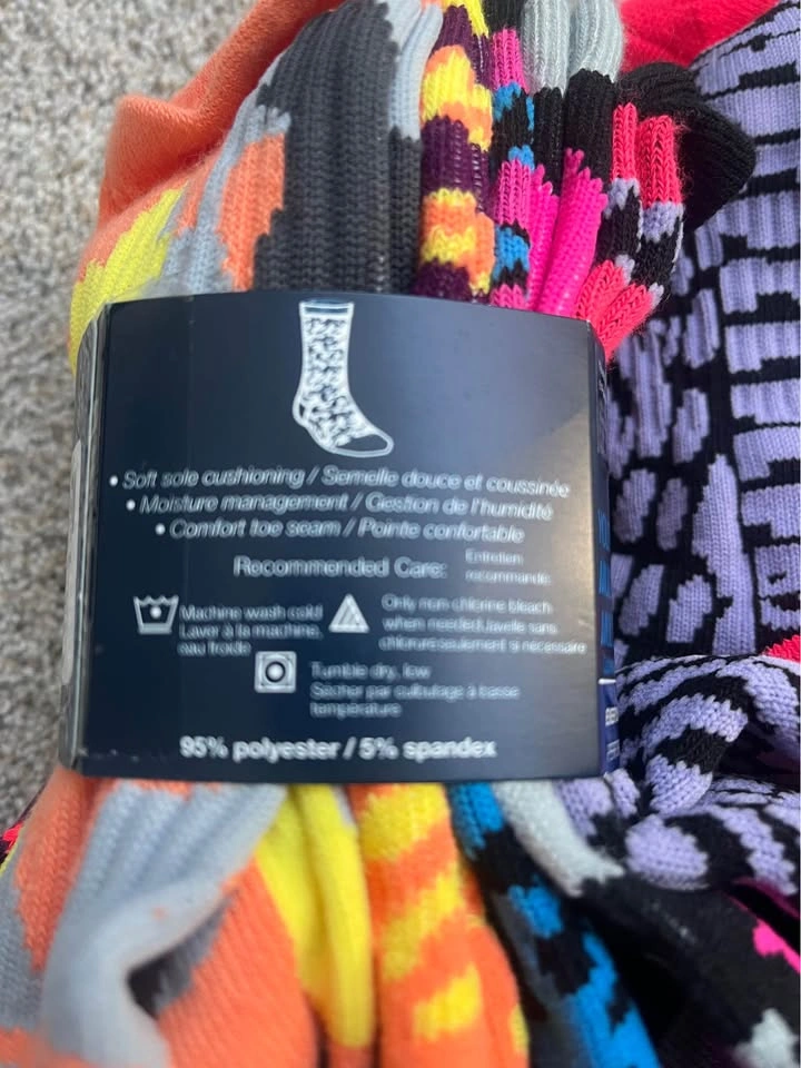 ASICS Youth Size Large Socks (6 pairs) - photo 3