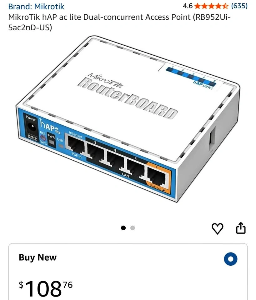 MikroTik hAP ac lite Dual-band Access Point