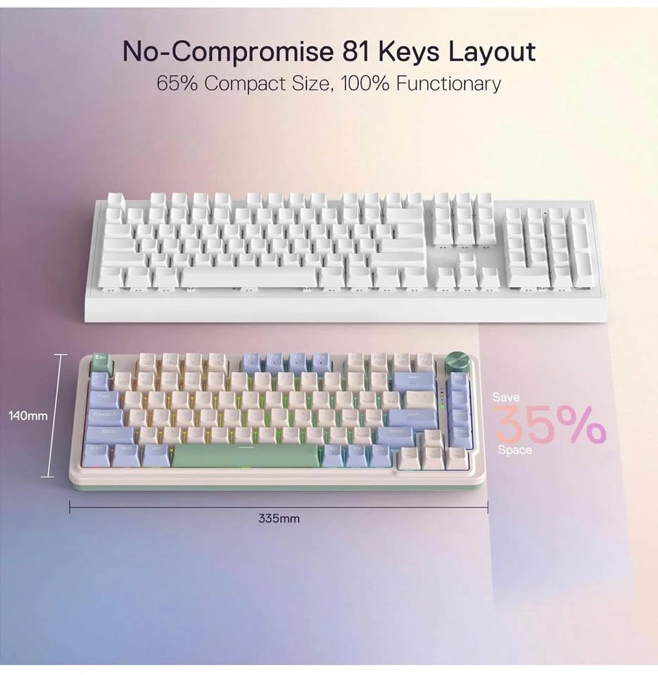 Redragon K673 PRO 75% Wireless Gasket RGB Gaming Keyboard - photo 4