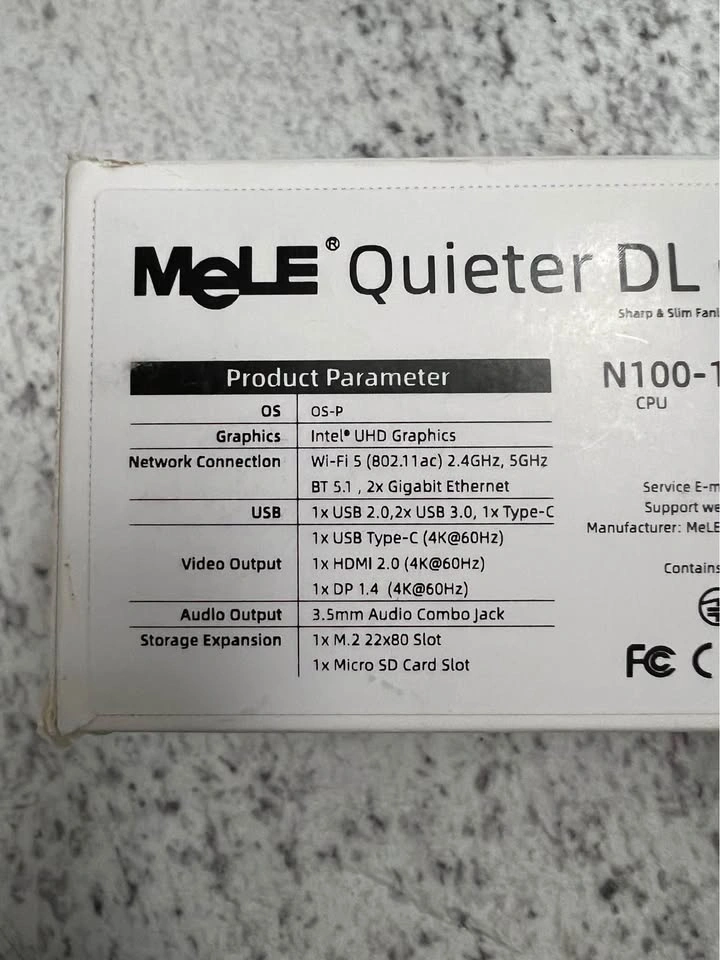 MeLE Quieter DL Fanless N100 Mini PC 16GB RAM 512GB SSD - photo 4