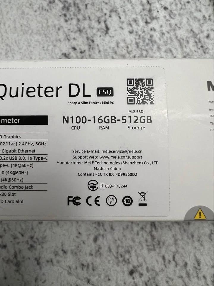 MeLE Quieter DL Fanless N100 Mini PC 16GB RAM 512GB SSD - photo 5