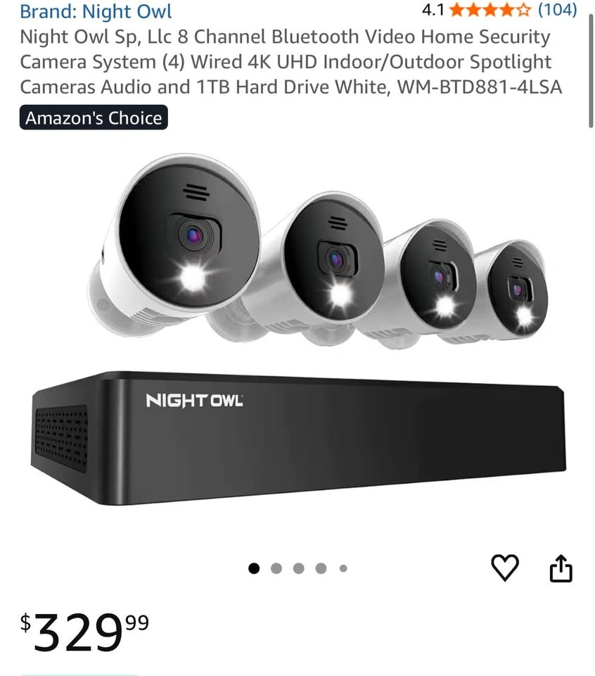 Night Owl 8 Channel 4K UHD Security Camera System - photo 2