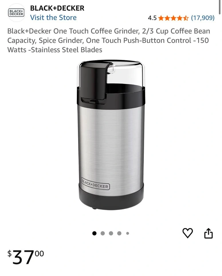 Black & Decker Easy Touch Electric Smartgrind Coffee & Spice Gri - photo 2