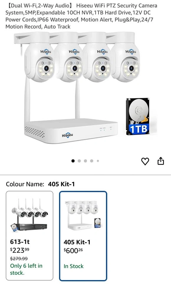 Hiseeu WiFi Security Camera System