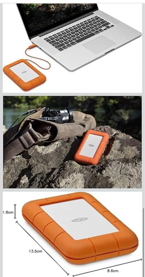 LaCie Rugged Thunderbolt USB-C 4TB External Hard Drive - photo 3
