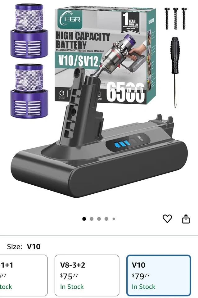 Dyson V10 V11 Replacement Battery - photo 2