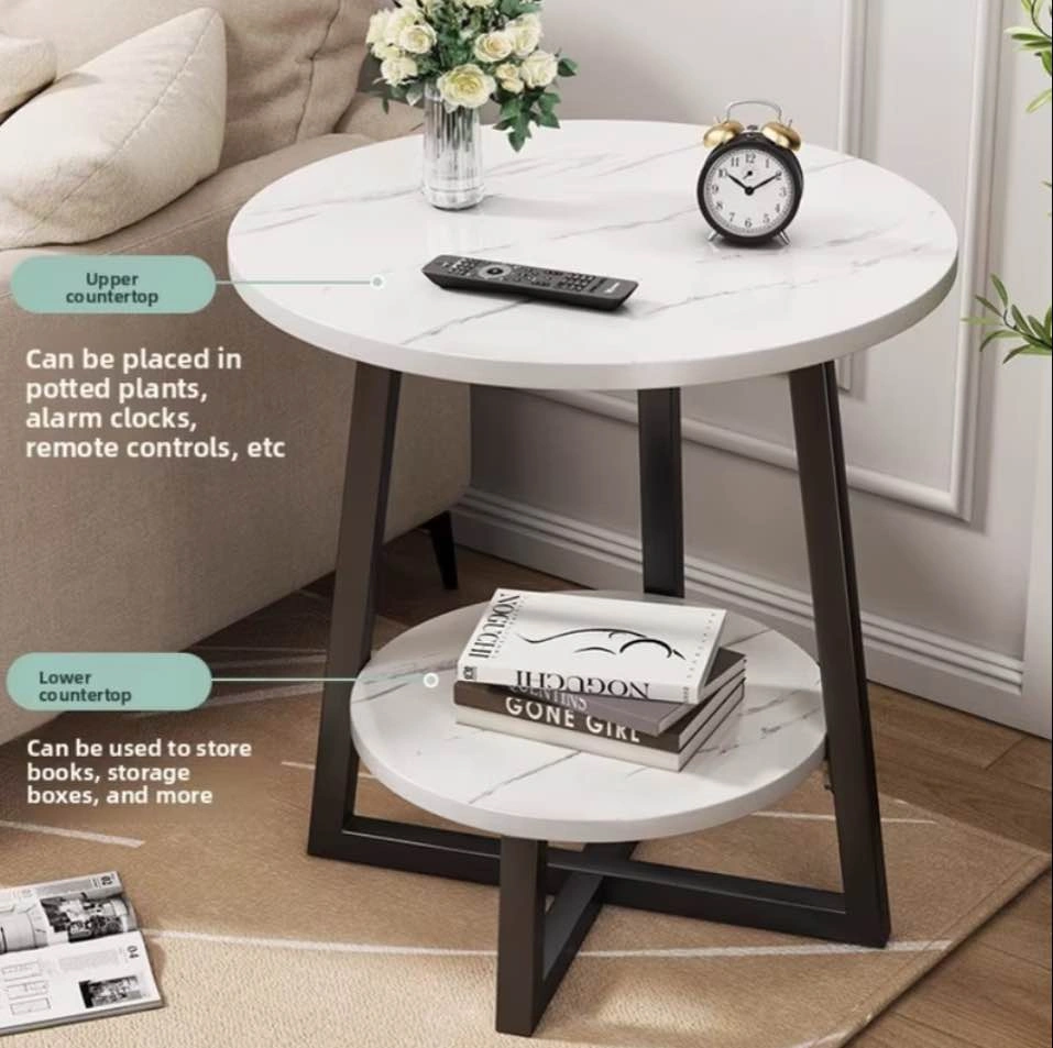 2 Tier End Table with Metal Frame - photo 4