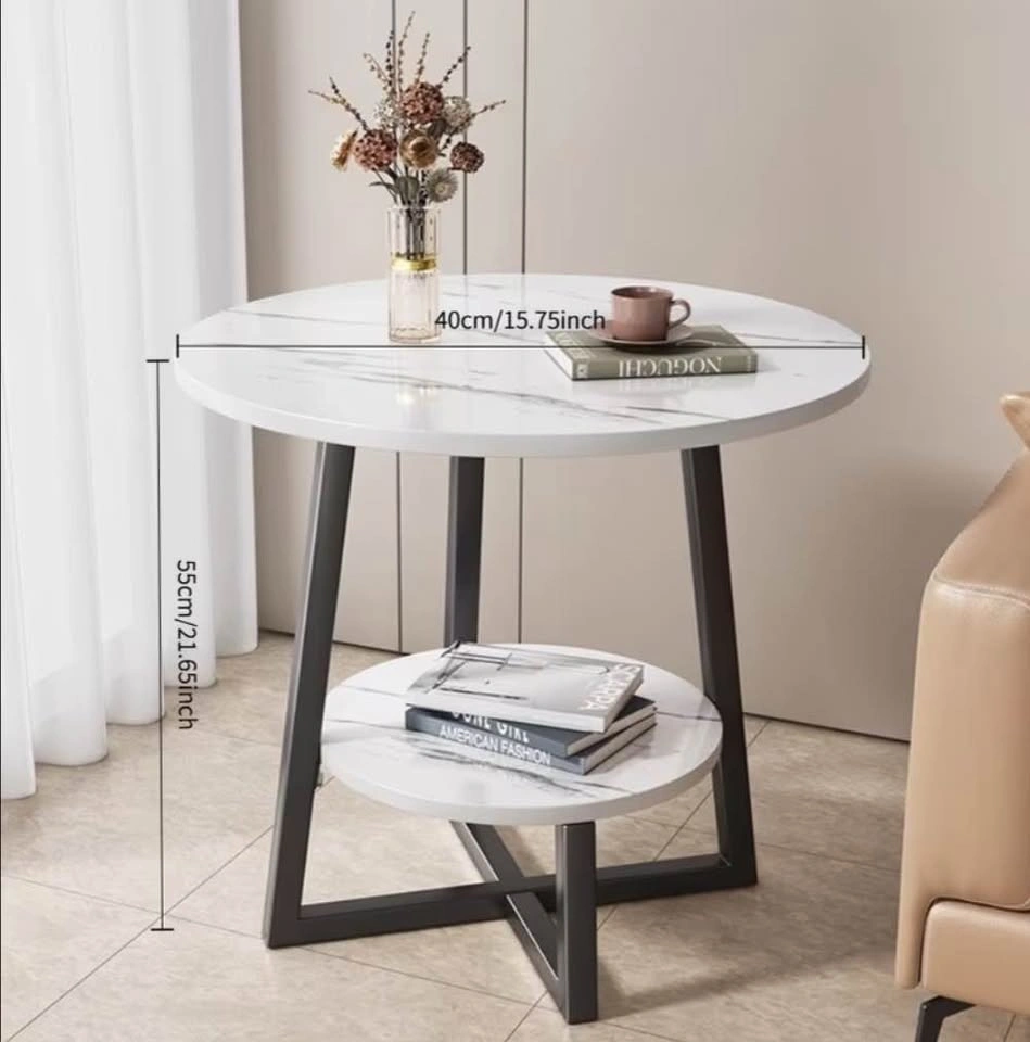 2 Tier End Table with Metal Frame - photo 5