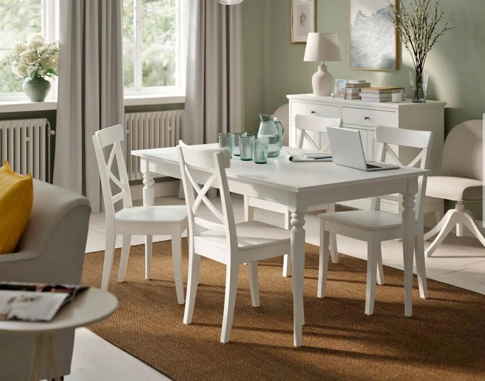 Dining Set: Table + 6 Chairs + 6 Chair Pads