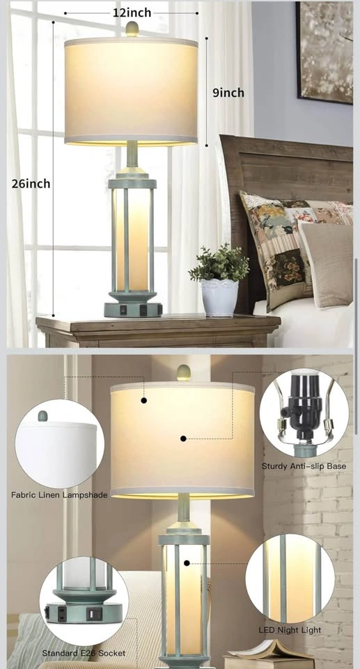 Rustic Farmhouse Table Lamp Set (2) - photo 3
