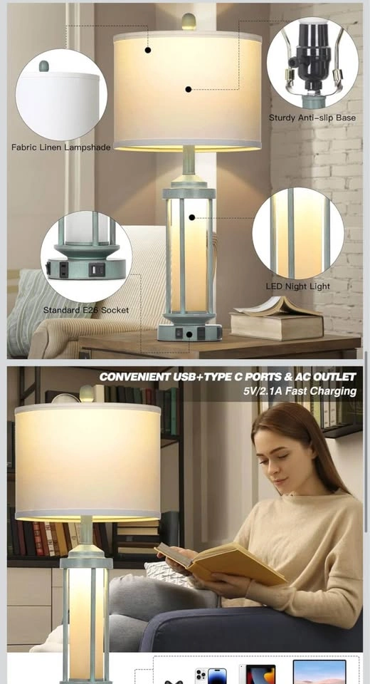 Rustic Farmhouse Table Lamp Set (2) - photo 4