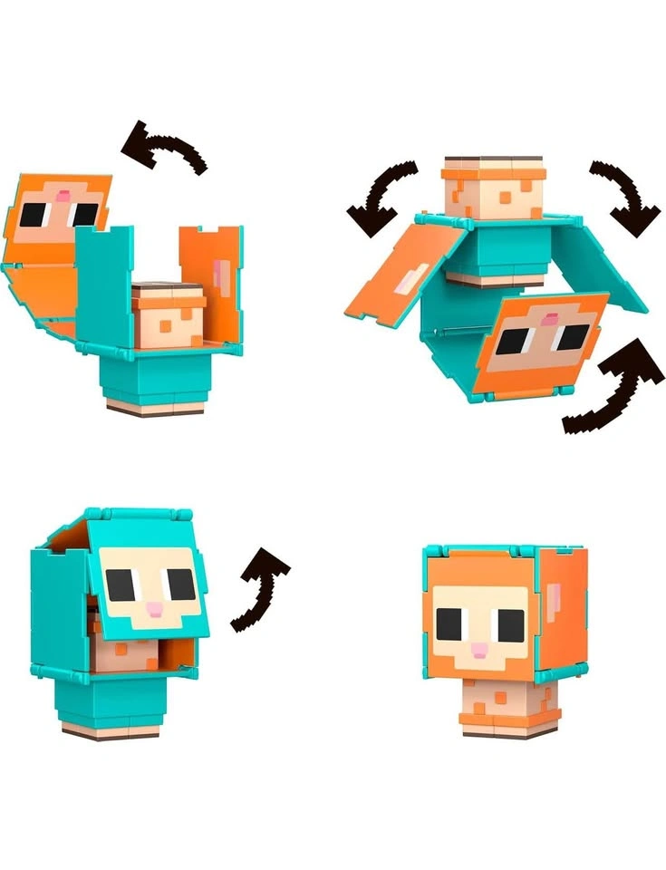 Mattel Minecraft Flippin’ Figs 2-Pack Action Figures, Sheep & Ch - photo 4