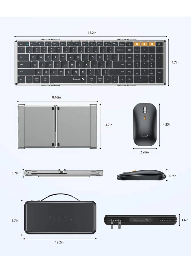ProtoArc Foldable Keyboard and Mouse Combo - photo 5