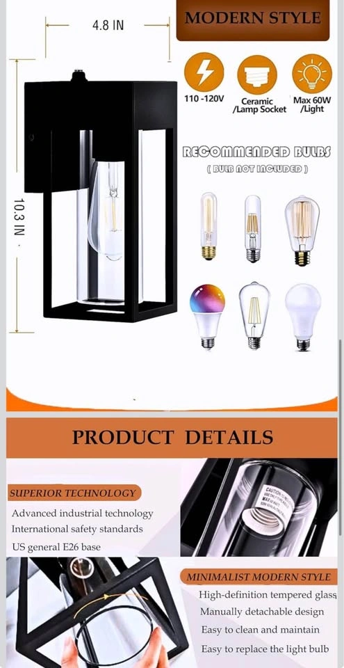 Dusk to Dawn Outdoor Lighting, 2 Pack - photo 3