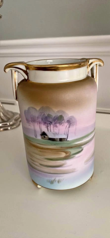 Painted Nippon Vase - Noritake & Other