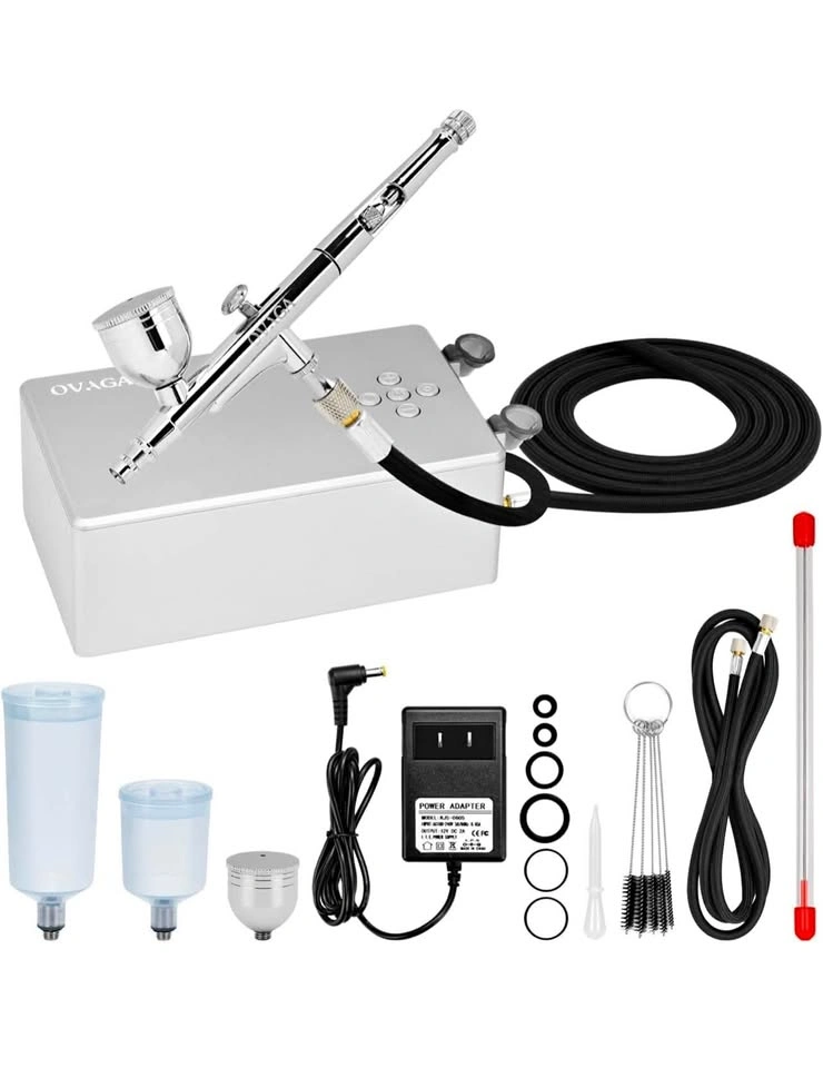 55PSI Ultra-Silent Airbrush Kit with Compressor