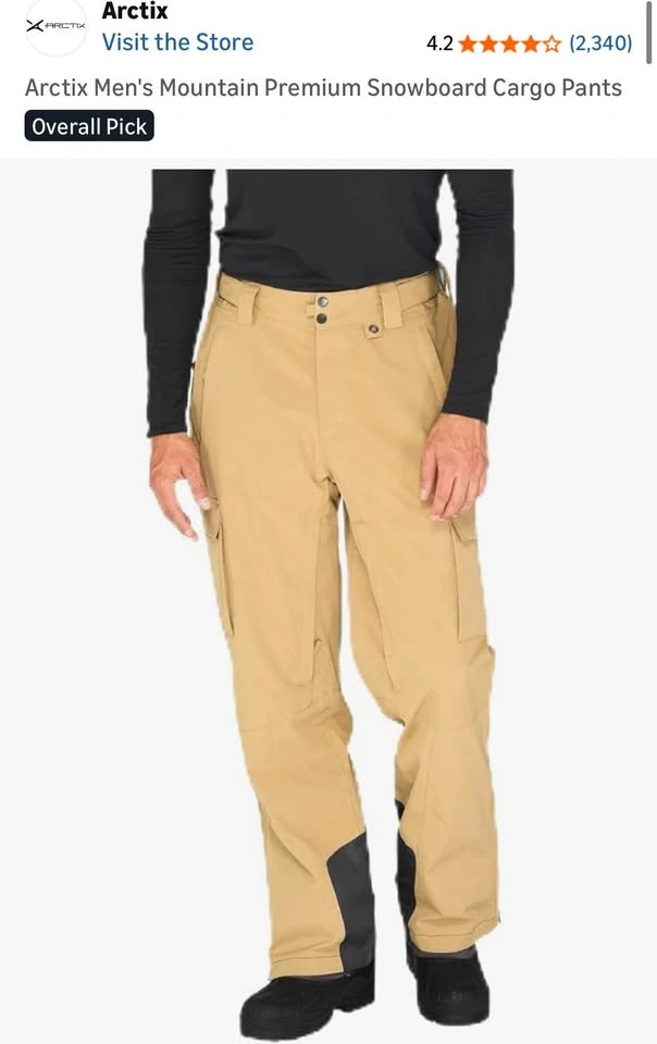Arctix Men’s Snowboard Cargo Pants – Khaki - photo 5