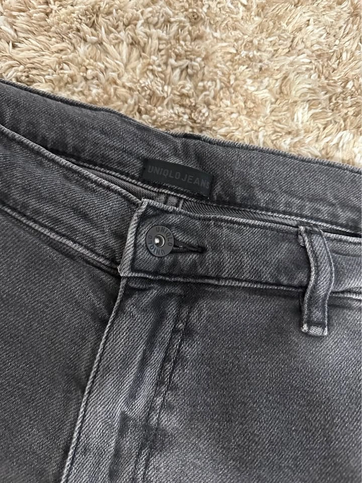 UNIQLO Men’s Wide Fit Jeans - Gray - photo 3