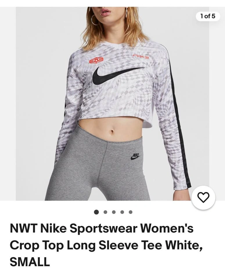 Nike Women's Long Sleeve Crop Top - Size L - photo 5