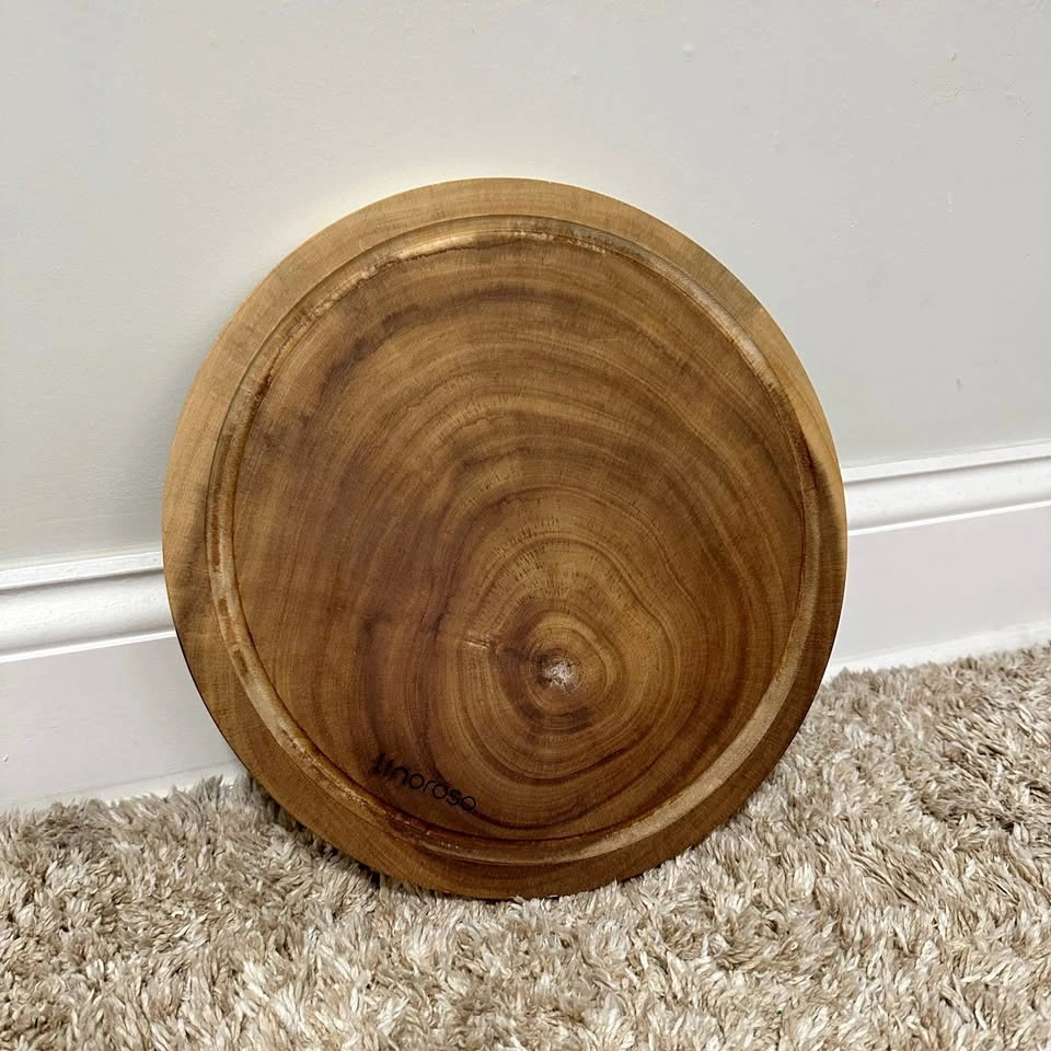 Linoroso Acacia Round Cutting Board / Charcuterie Board – 12”