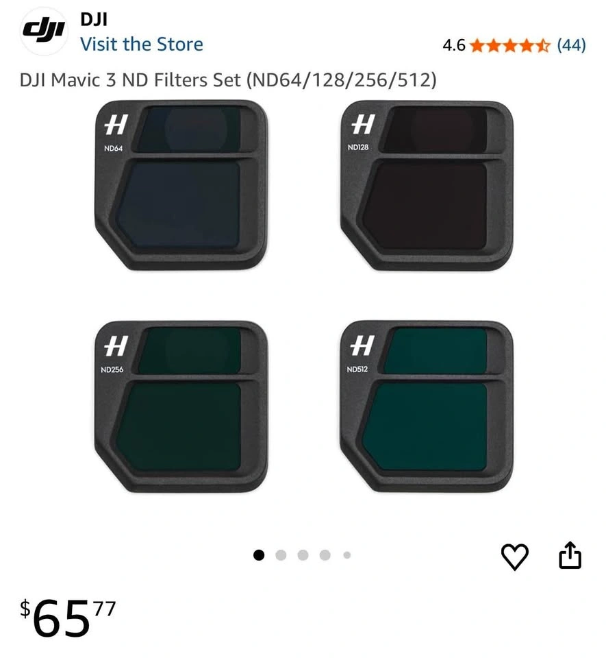 DJI Mavic 3 ND Filters Set (ND64/128/256/512)