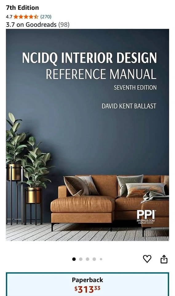 PPI NCIDQ Interior Design Reference Manual, 7th Edition