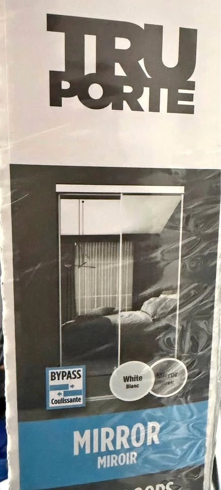 TruPorte Sliding Mirror Closet Door - 48”x 80”