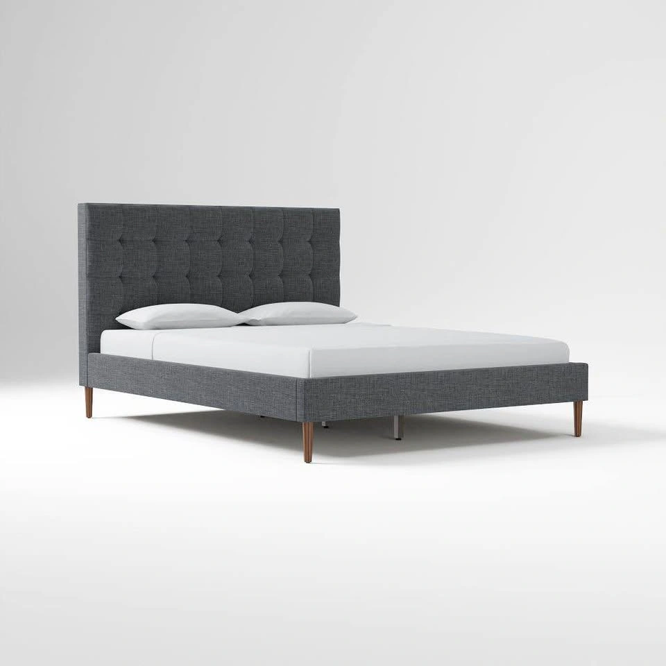 West Elm Emmett Dark Gray Bed - Queen