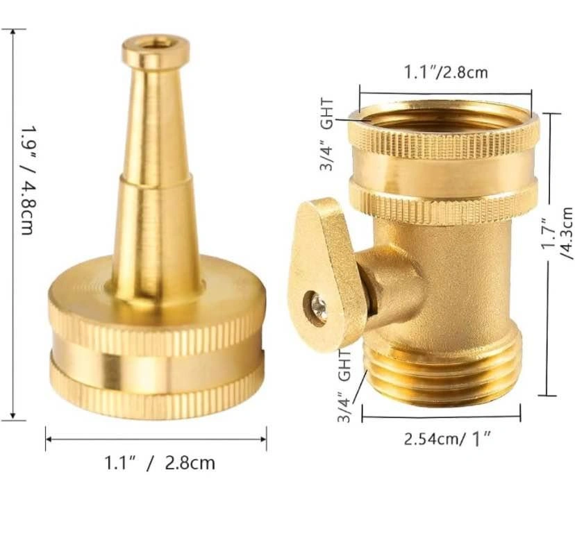 CestMall Brass Hose Nozzle Adjustable Garden - photo 2