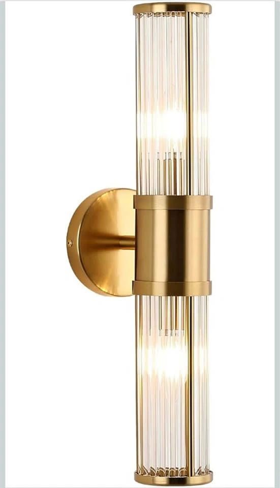 ECOBRT Glass Wall Light Fixture - Antique Brass