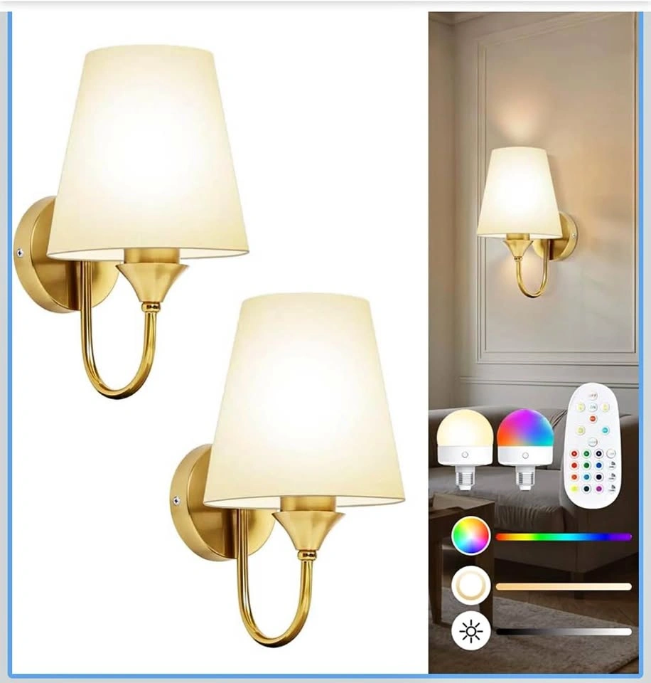 Battery Operated Wall Sconces Set of 2